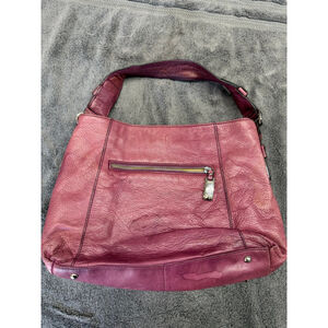 Women's B. Makowsky Purple Leather Shoulder Bag One Size